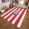 Stoke City Rot-Weiß gestreifter Teppich geeignet als rutschfeste Matte für das Wohnzimmer oder das Schlafzimmer Sofa