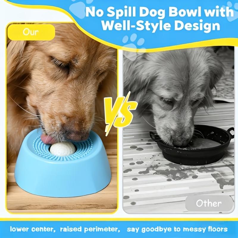 Liquid Slow Dog Bowls Anti-slip Ball-shaped Bone Soup Dog Licking Bowl Licking Bowl for Healthy Eating Non-Slip and Anti-Chokin