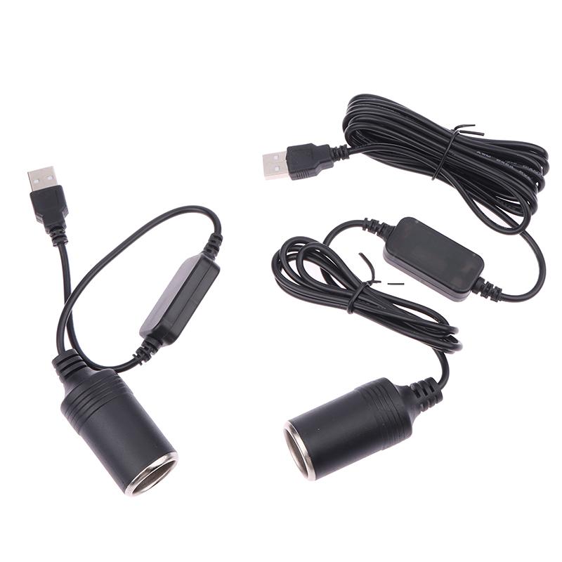 1PC Auto Interior Accessories 5V To 12V Car Cigarette Socket USB Converter Power Adapter Controller Plug Connector