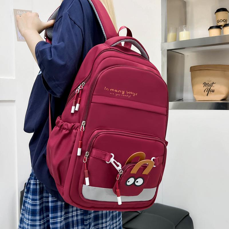 High Value Korean Version Ins Schoolbag Large Capacity Junior High School Student High School Backpack Girls Travel Backpack Student Schoolbag