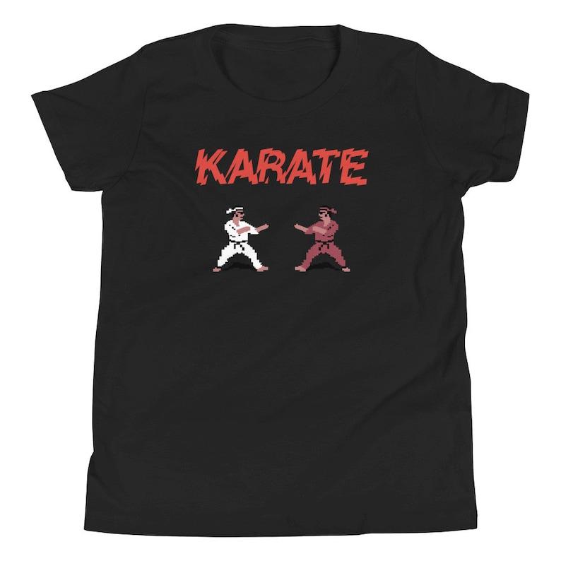 80s retro vintage nostalgia Commodore 64 Karate Youth Short Sleeve T-Shirt 110