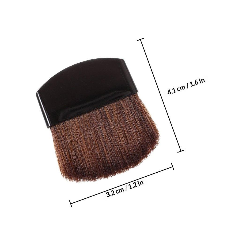 

3Pcs Mini Makeup Brushes Soft Bristles Short Handle Blush Powder Foundation Facial Brush Travel Portable чёрный