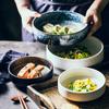 Japanese Creative Ceramic Bowl Salad Bowl Thick Soup Bowl Stew Bowl Restaurant Fashionable Dish Deep Bowl Fruit Bowl Large