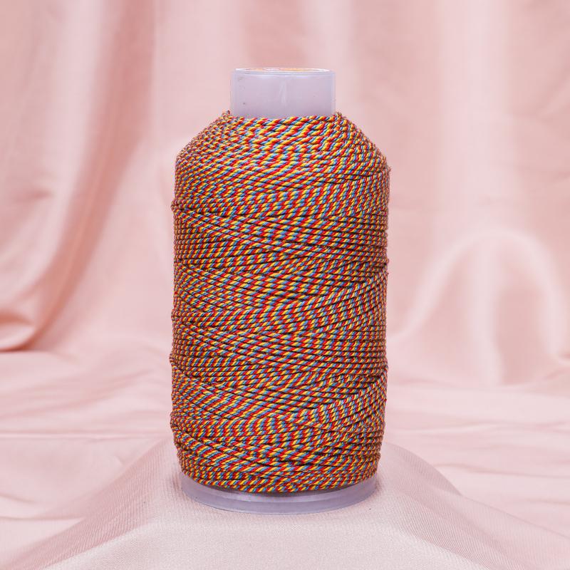 Qs Hand-Rubbed Cotton Thread 18 Strands Of Section Dyeing Gradient Diy Hand-Woven Bracelet Bracelet Rope Play Thread Rope Beading Matching