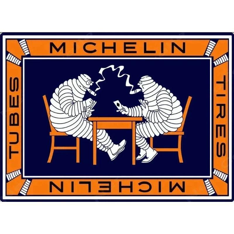 Винтажная жестяная картина Michelin Tire для декора классического гаража, автосервиса