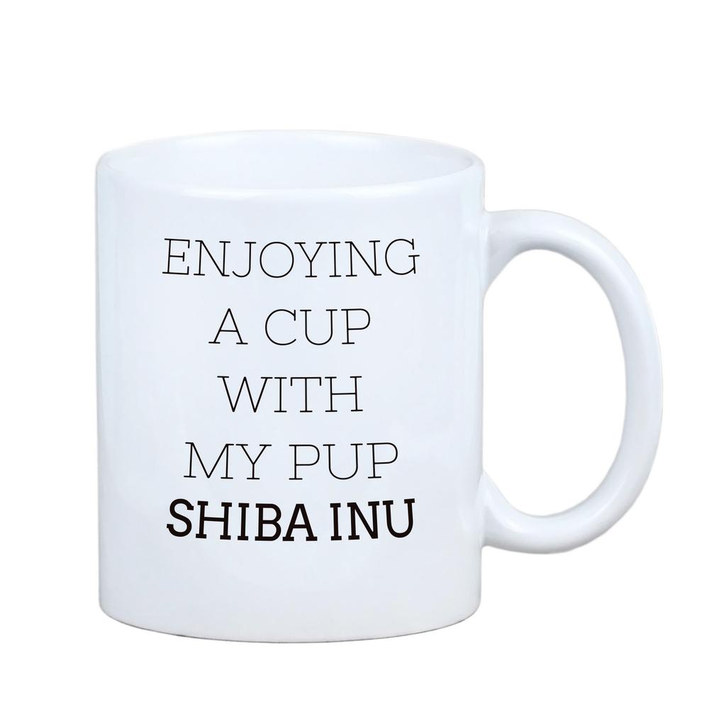 Shiba Inu -Mug With Photo And Inscription Geometric Dog Art-Dog