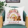 Home Decor Rainbow & Animal Personalized Cushion Covers Pattern Cushion Cover Suitable For Sofa Bedroom Car Pillow Cover