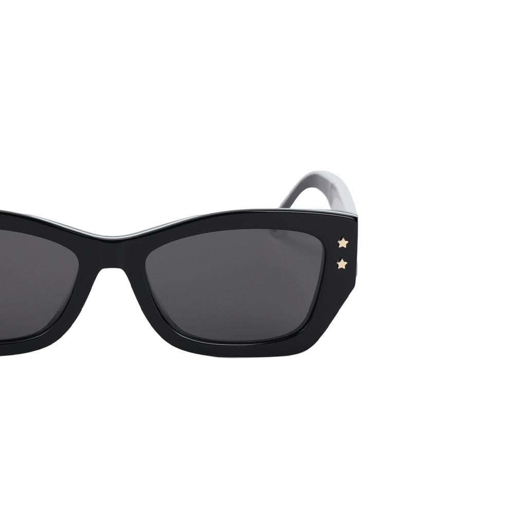Dior Okulary przeciwsłoneczne damskie DPFCS2UQR-10A0 z czarnym logo z literami o nieregularnym kształcie