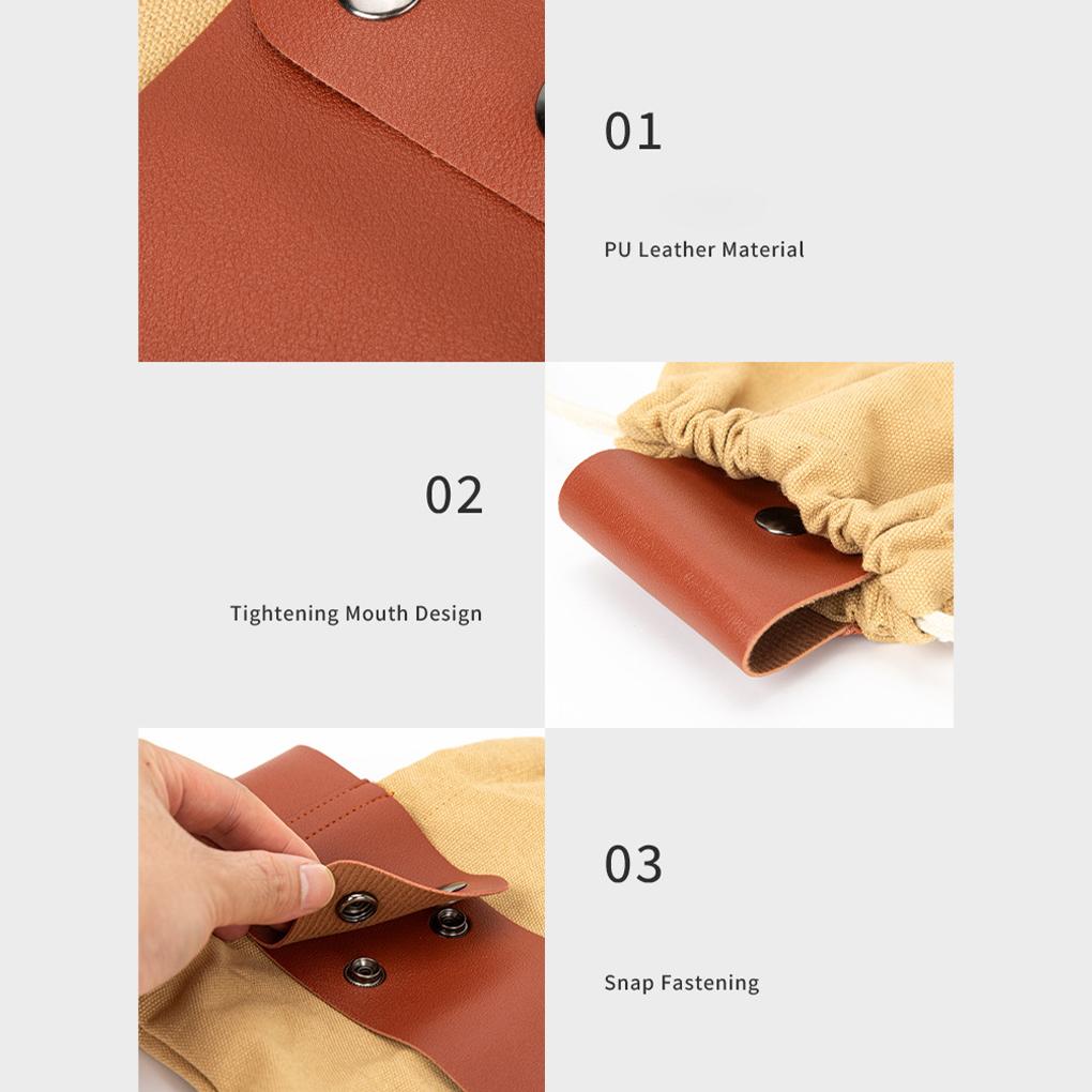 Foldable Forberry Bag With Drawstring Closure For Easy Retrieval Storage Jungle Craft Canvas Bag