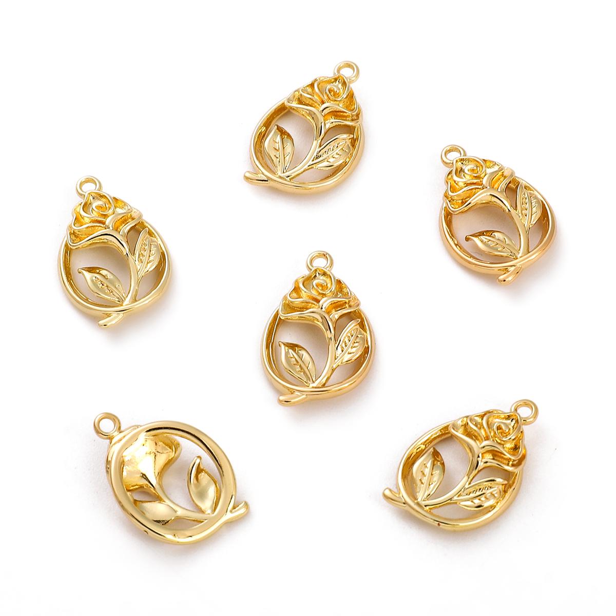 

Медный кулон «Принц Роза Солнце» для изготовления ювелирных изделий своими руками, аксессуары для рукоделия 12x19mm