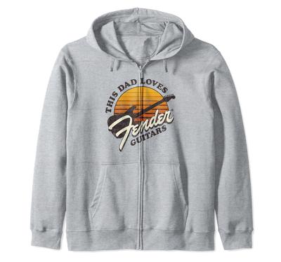 Fender Day This Dad Loves Fender Guitars Zip Hoodie Father's