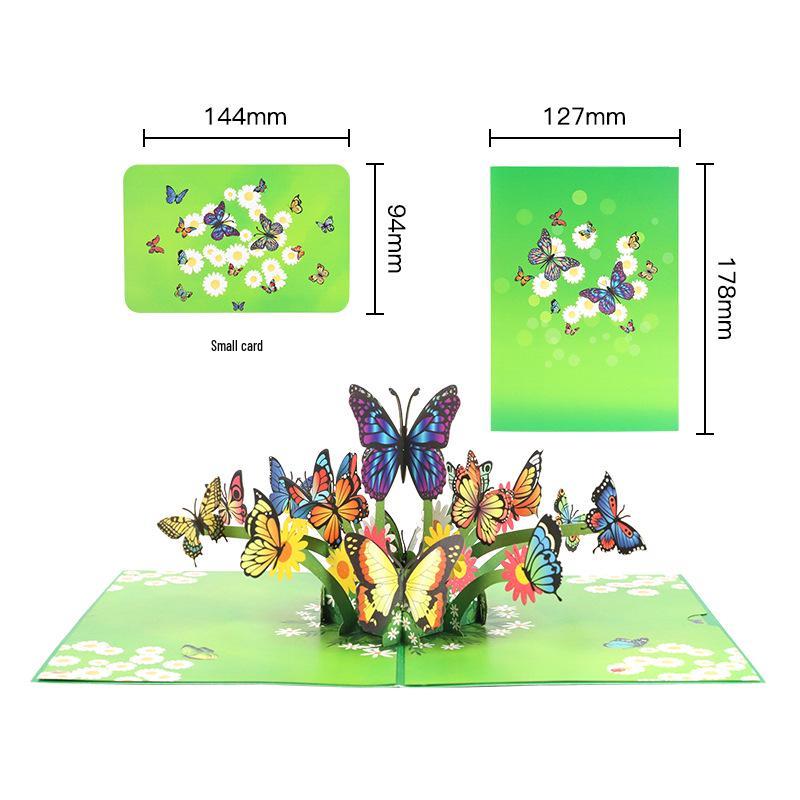 3D Teacher s Day Greeting Card with Colorful Flying Butterflies - Birthday Wishes & Thank You Message