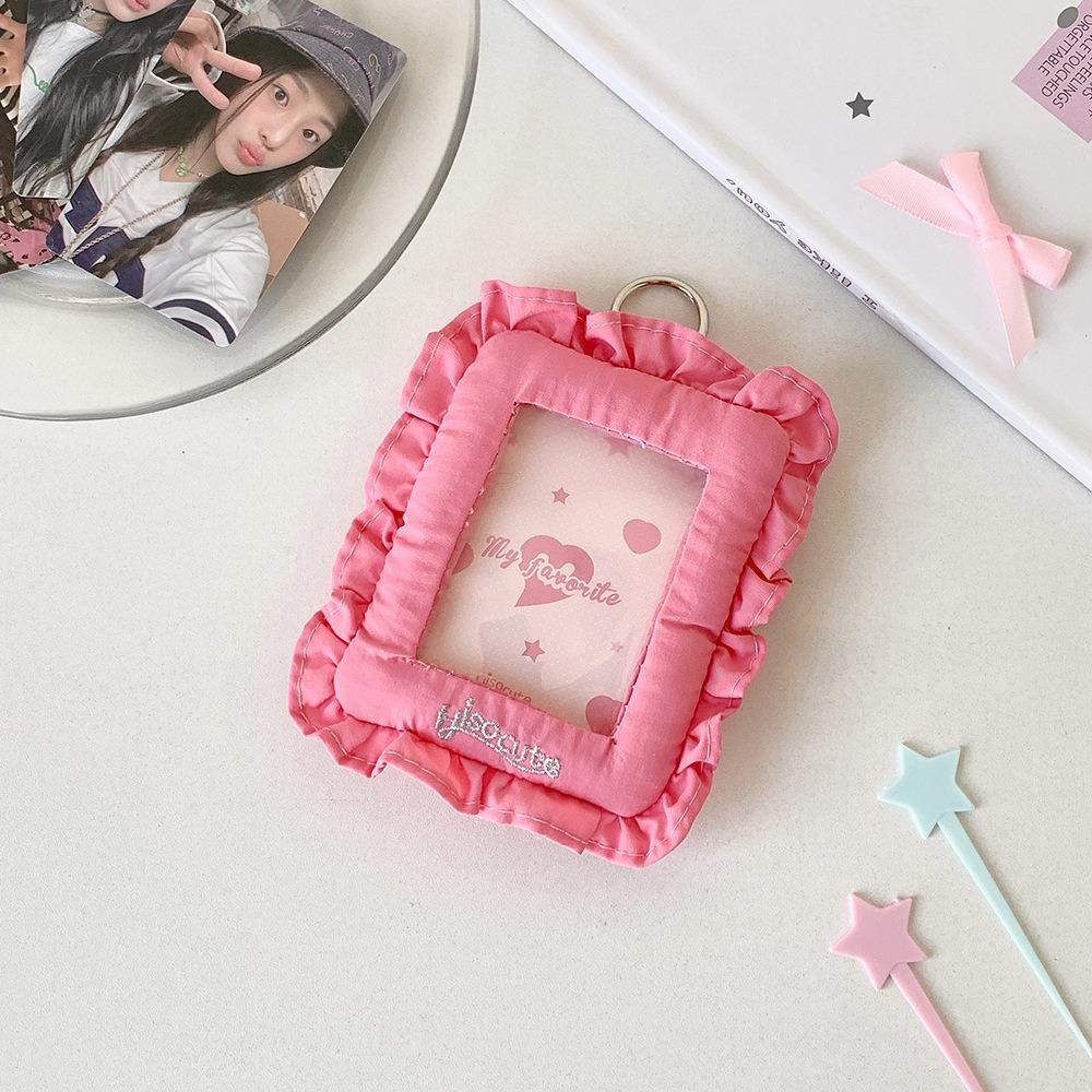 Portable Fabric Pillow Photo Holde Bag Pendant Photo Storage Picture Frames Photo Card Sleeves