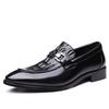 Fashion Men's Classic Retro Casual Business Shoes Crocodile Grain Leather Buckle Mens Fashion Wedding Party Loafers Men Slip-on Flats
