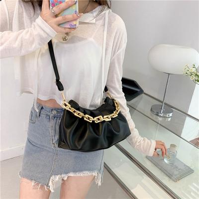Fashion Trend Gold Chain Shoulder Crossbody Portable Dumpling Bag Versatile Women's Bag