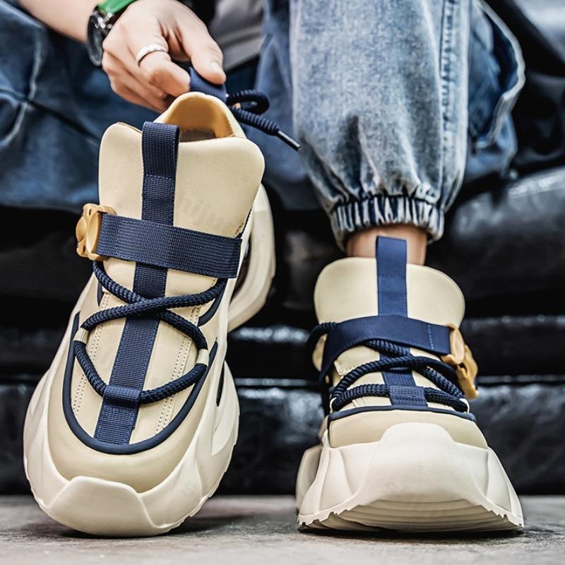 Fashion 2025 Spring New Men's Fashion Trend Casual Shoes Mesh Breathable Comfortable Versatile Thick Soled Shoes Low Top Chunky sneakers