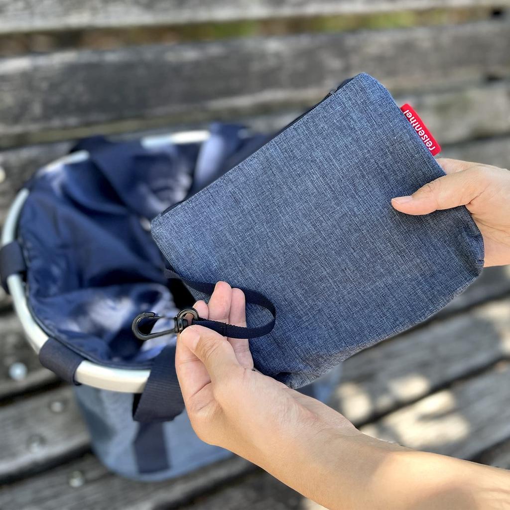 RIXEN&KAUL [Authentic] Reisenthal Bike Basket, Cycle Front Basket, Twist Blue, W35xH28xD26cm