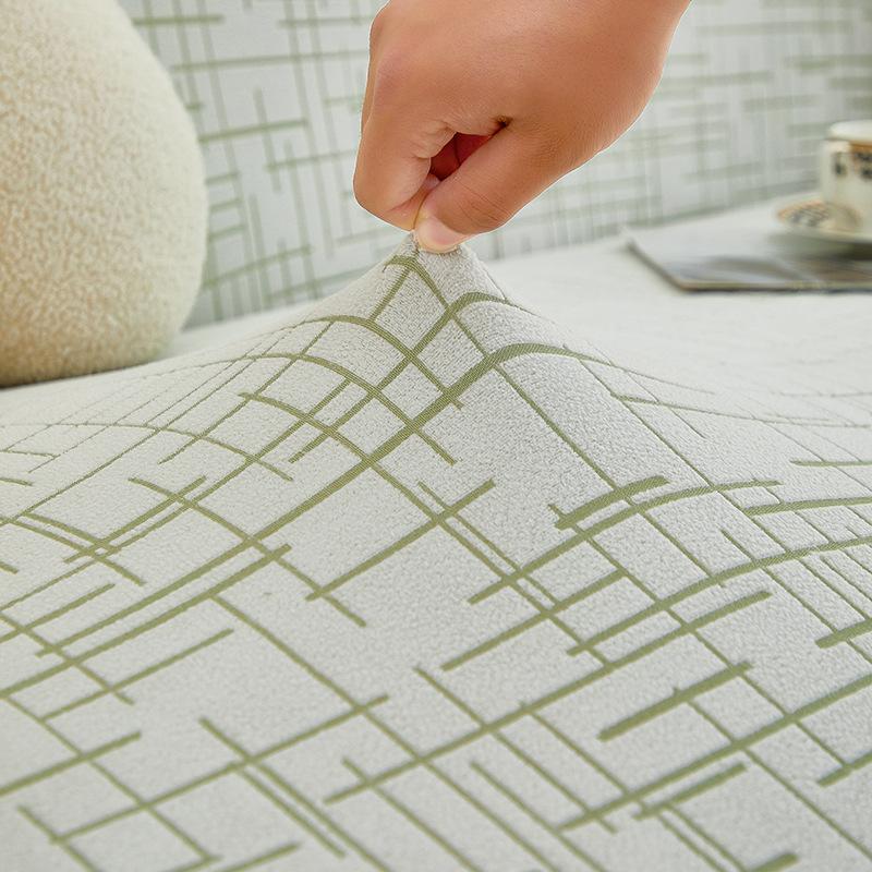 Copridivano Jacquard Nordico con Cerniera Copridivano Elasticizzato Protettore per Mobili Coprisedia Antipolvere per Stanza Arredamento Casa
