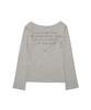 Mihebeu M Necklace Graphic Boat Neck Long Sleeve T-Shirt Melange