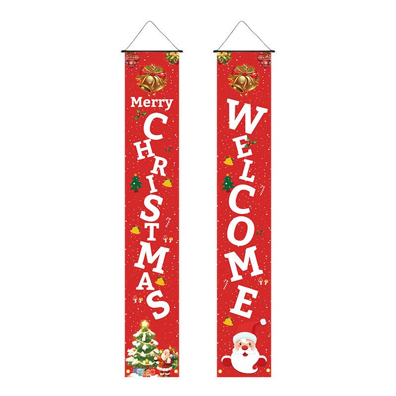 Christmas Nutcracker Couplets Door Curtain Flags | Festive Porch Decor