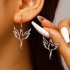 Elegant Phoenix Jewelry Set: Unique Flying Bird Necklace & Earrings