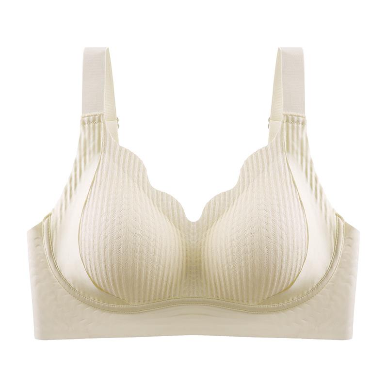 Soft Support Bra Women's Fully Fixed Seamless Bra Lift Underwear Women's Gathering Bra Lace Bra Push Up Bra