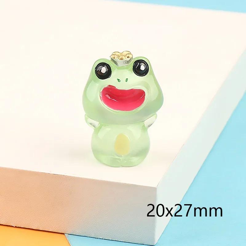 1pc Luminous Mini Frogs Fairy Garden Decoration Miniature Frog Figurines Glow At Night Home Decor Kawaii Accessories