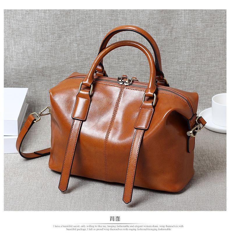 100% Genuine Leather Women Large Handbag Bag Shoulder Ladies Luxury Design Crossbody Bag Commuter Shopping Tote Bag for Women
