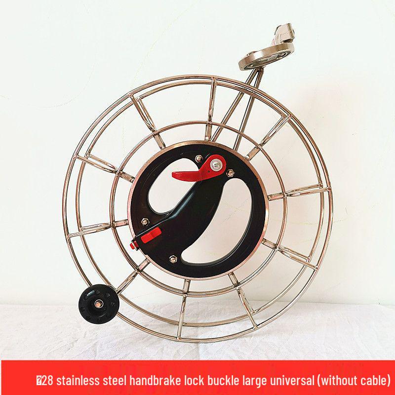 High-End Stainless Steel Kite Reel with Handbrake, Anti-Reverse, and Large Bearing for Sea Fishing