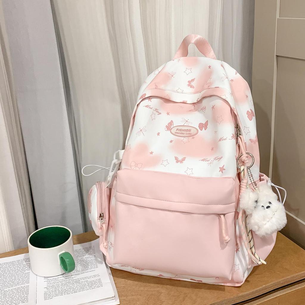 2025 Bow Print Large Capacity Backpack for Primary School Girls