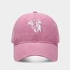 New cow embroidered cap women's American retro washed old baseball cap men's sun hat