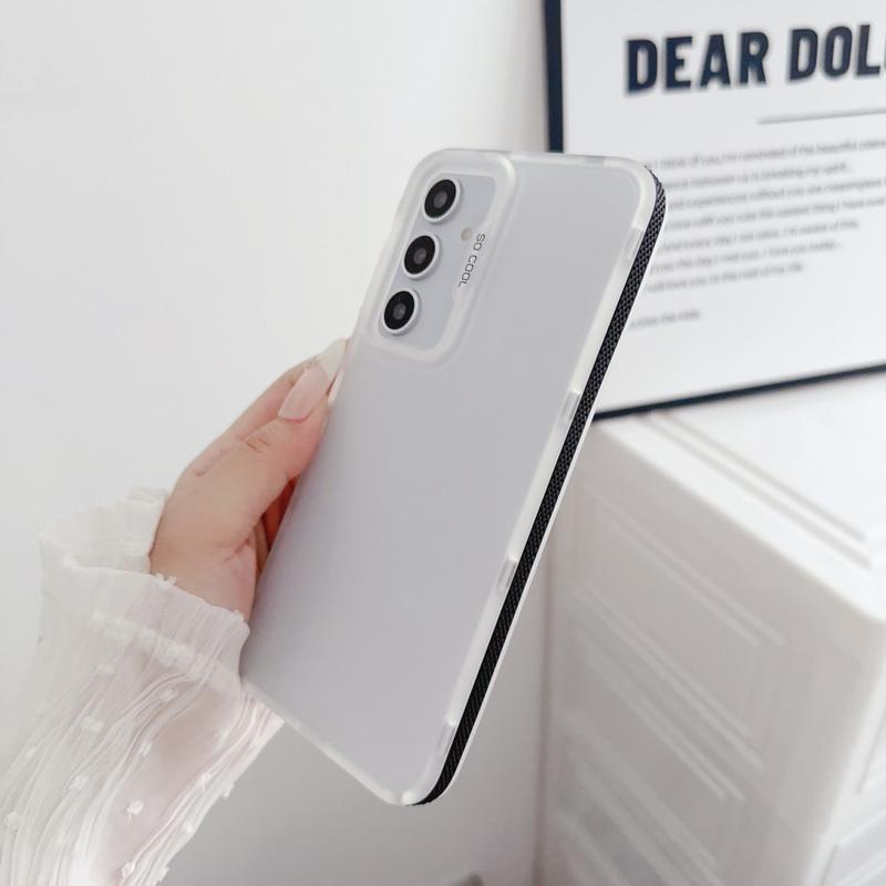 Módní Průhledné Matné Jednobarevné Pouzdro pro Samsung S24 Ultra Plus S23 S21 Fe A55 A35 A34 A25 A15 A14 5g Měkké TPU Vše Zahrnující Nárazuvzdorný Kryt