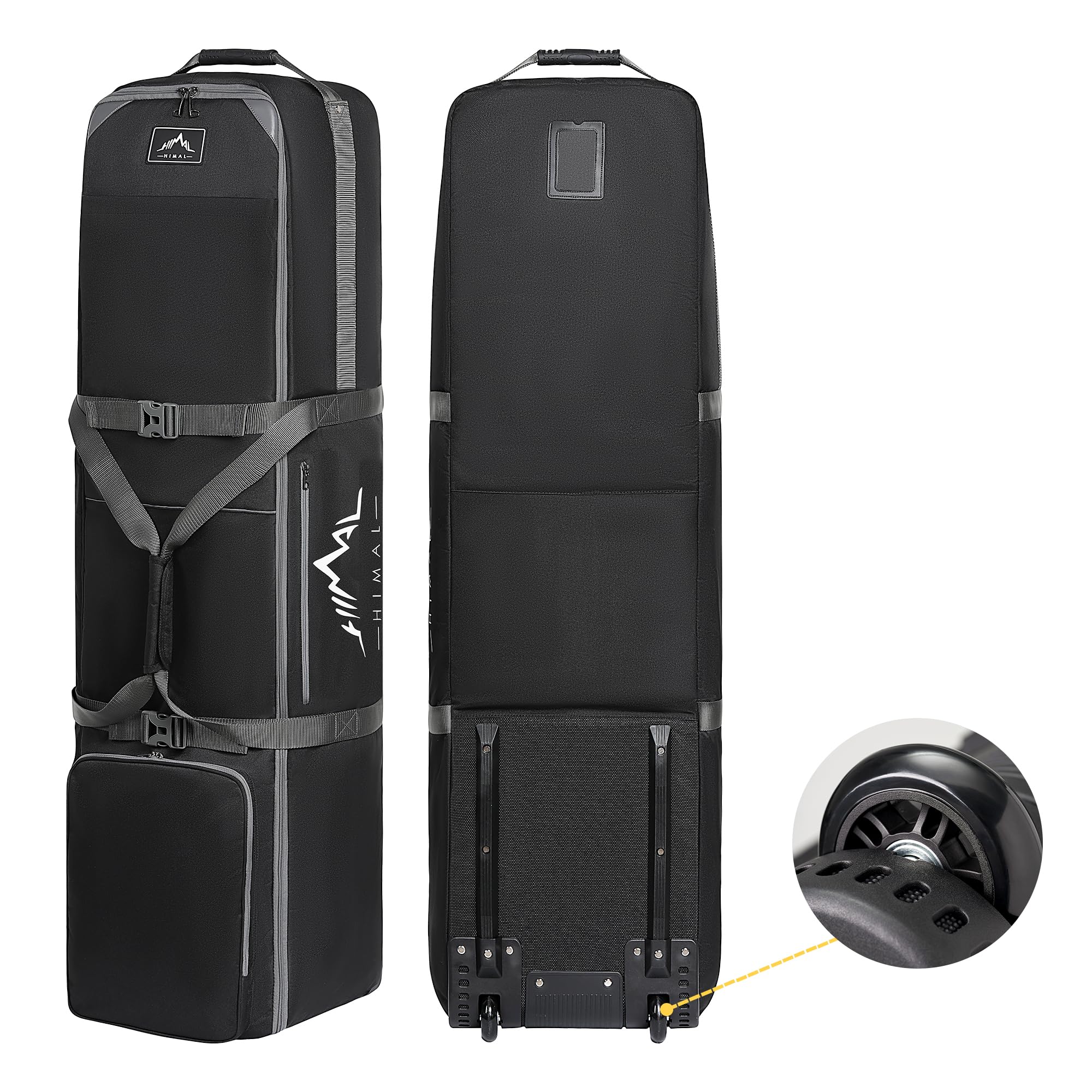 

GoHimal Дорожная сумка для гольфа с колесами 1200D Heavy Duty Oxford Fabric Golf Travel Case для авиаперелетов