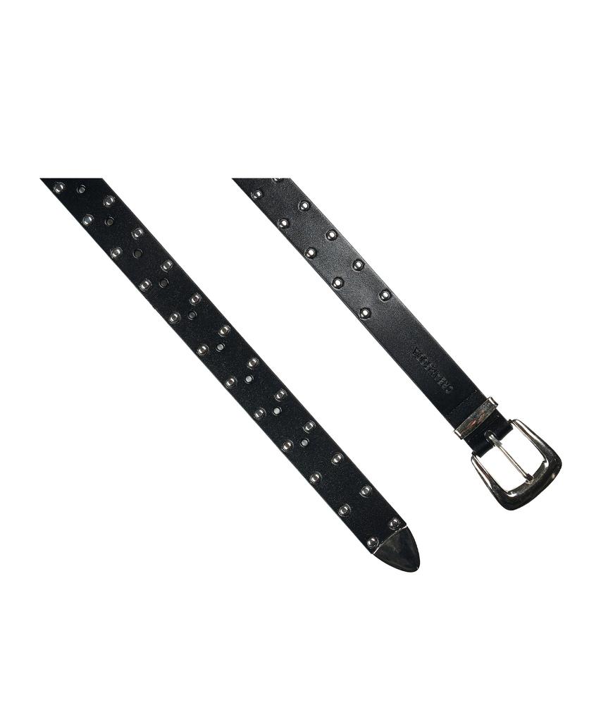 CREAM SODA LAB Double Stud Leather Belt Black