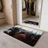 R-R-Rust Game Floor Mat Flannel Door Mat Non-Slip Absorbent Washable Indoor Home Rug