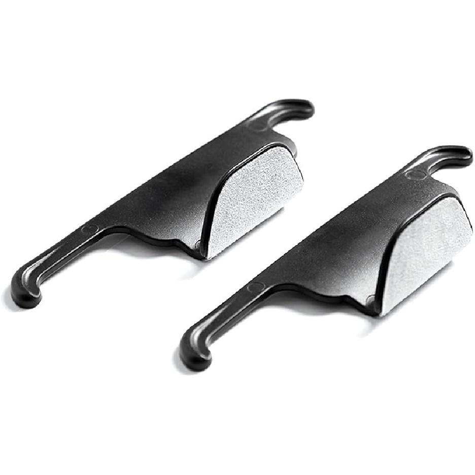 Car Front Seat Hook Organizer Alcantara Material Hanger for Hanging Purses Bags Coats Compatible with Tesla Model 3/Y, Pack of 2 (Black)