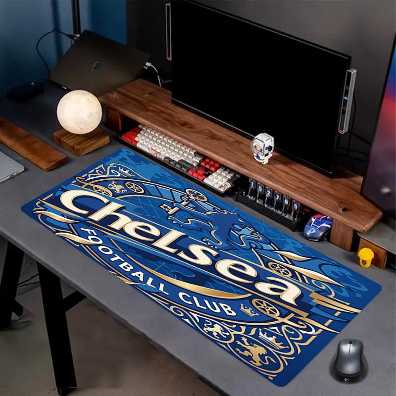 Chelsea FC Print Mouse Pad, Anti‑Slip Desktop keyboard Mat, for PC Laptop Gaming Working Daily Use, Cool Festival Birthday Gift
