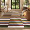 Multicolor Square Striped Plaid Carpet Large Living Room Decoration Rug Soft Plush Non-slip Washable Bedroom Coffee Floor Mats