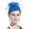 Feather Veil Headband With Lace Flower Women Elegant Hat Headwear Hairpinsfascinating Wedding Party Hair Clip