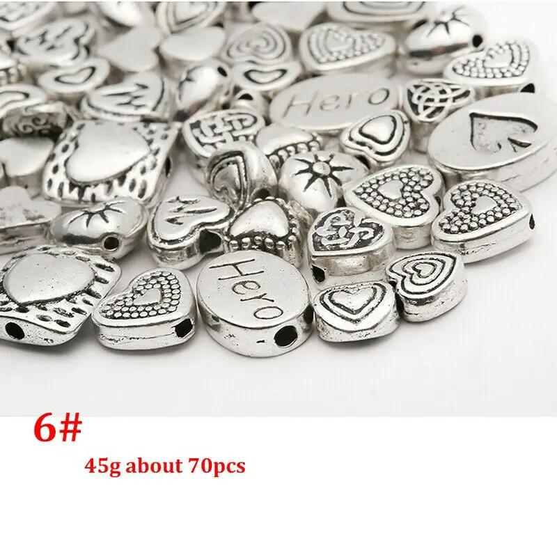 Mixed Tibetan Silver Color Metal Alloy Loose Spacer Beads Lot for Earring Necklace Bracelet Jewelry Making Findings DIY Crafts