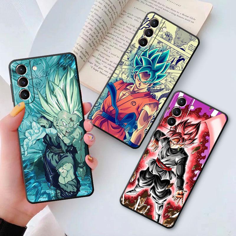 Anime Case for Samsung Galaxy S20 FE S9 S21 S10 S22 Ultra 5G S21 Plus S7 S10e S8 Black Soft Bumper Dragon G-Gokus Cover Funda