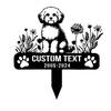 Individueller Maltipoo Hund Gedenkpfahl, Personalisierter Metall Gartenschild, Haustierverlust Gartendekoration, Tiererinnerungsplakette