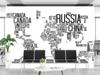Wallpaper World Map Black and White