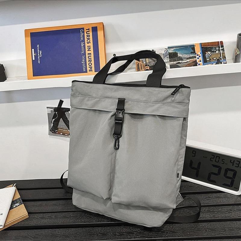 Large capacity spring and summer new trend tote bag simple niche double shoulder oblique span nylon bag