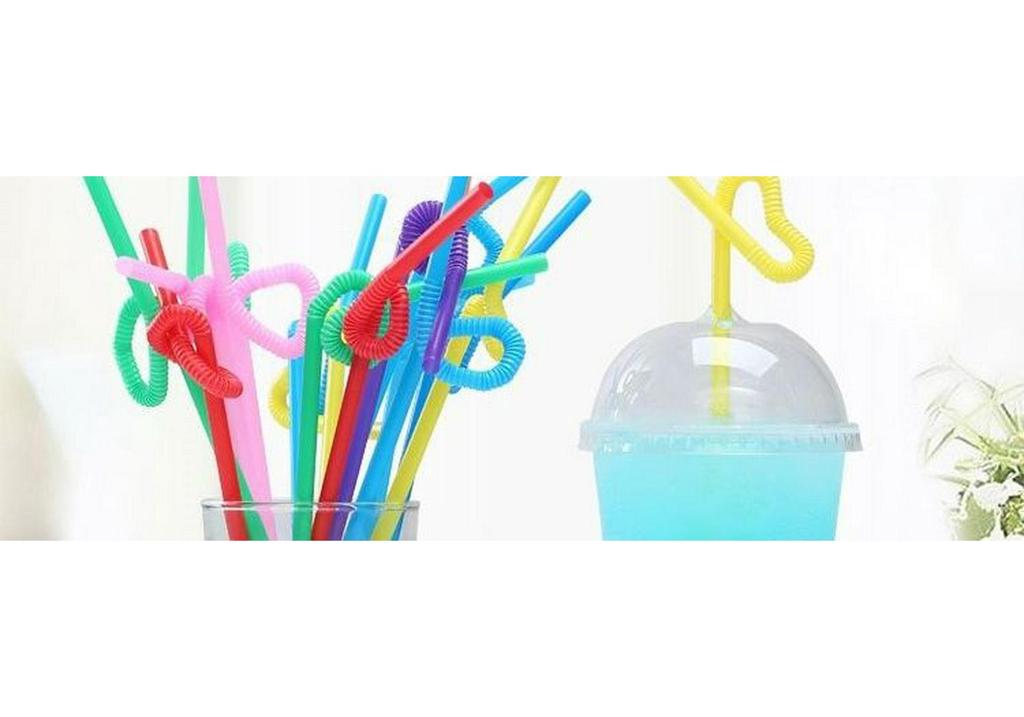26cm Artistic Colorful Bendable Straw, Individually Wrapped for Drinks & Milk Tea, Food-Grade Disposable for Commercial Use