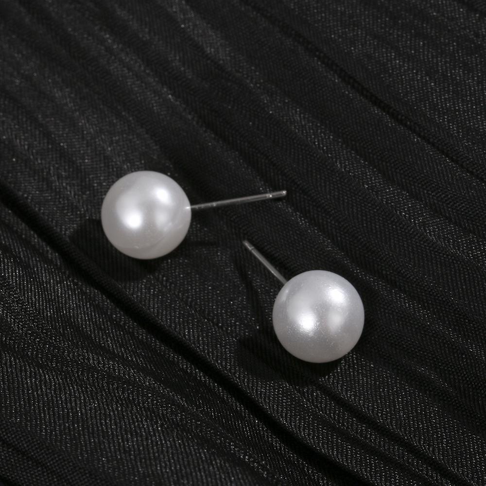 5Pairs/10Pairs/12Pairs Party Jewelry Wedding Engagement Round Shape Pearl Earrings Elegant Ear Stud