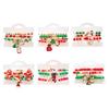 Christmas Bracelets for Women Handmade Clay Beads Stretch Bracelet Holiday Friendship Jewelry Gifts Stocking Stuffers for Xmas Party Favors