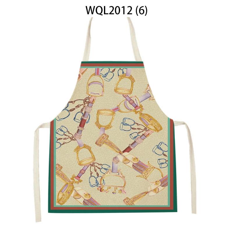 Retro Equestrian Kitchen Aprons for Women Men Linen Baking Bibs Household Cleaning Pinafore Animal Horse Home Cooking Apron