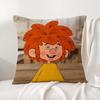 MMeister EEder und Sein PPumuckl Cushion Cover Natural Linen Organic Fabric DoubleSided Printing Sofa Home Decor Bed Pillow