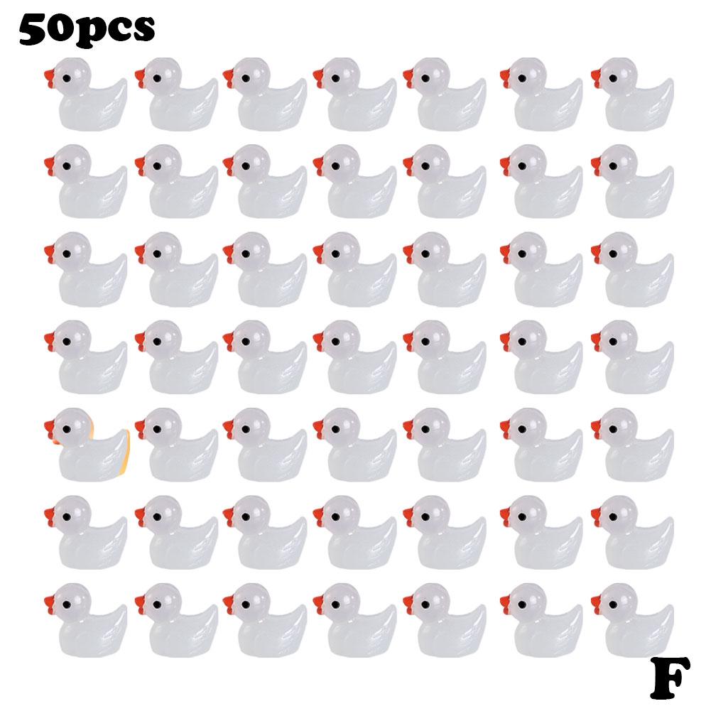 

50/100 шт. Миниатюрные фигурки желтой утки, миниатюрные фигурки крошечной утки из смолы, ручная работа, микропейзаж, украшение для дома